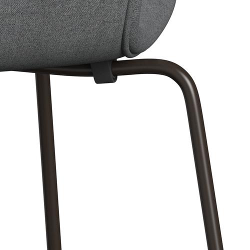 [product_category]-Fritz Hansen 3107 Chair Full Upholstery, Brown Bronze/Remix Grey (Rem143)-Fritz Hansen-3107FU-REM143-DBPC-FRI-7
