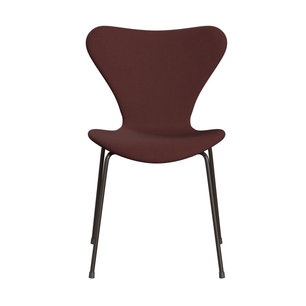 [product_category]-Fritz Hansen 3107 Chair Full Upholstery, Brown Bronze/Steelcut Dark Brown (Sti655)-Fritz Hansen-3107FU-STI655-DBPC-FRI-1