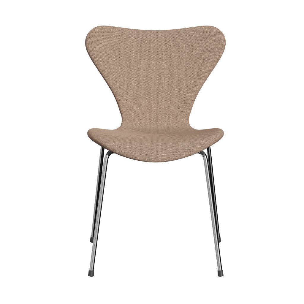 [product_category]-Fritz Hansen 3107 Chair Full Upholstery, Chrome/Capture Pink Sand-Fritz Hansen-3107FU-CP4803-CST-FRI-1