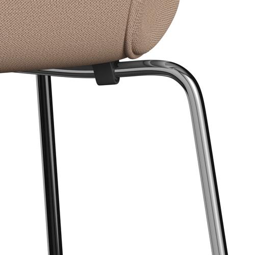 [product_category]-Fritz Hansen 3107 Chair Full Upholstery, Chrome/Capture Pink Sand-Fritz Hansen-3107FU-CP4803-CST-FRI-7