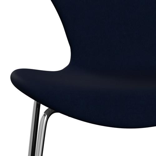 [product_category]-Fritz Hansen 3107 Chair Full Upholstery, Chrome/Comfort Dark Grey/Blue-Fritz Hansen-3107FU-C00040-CST-FRI-6