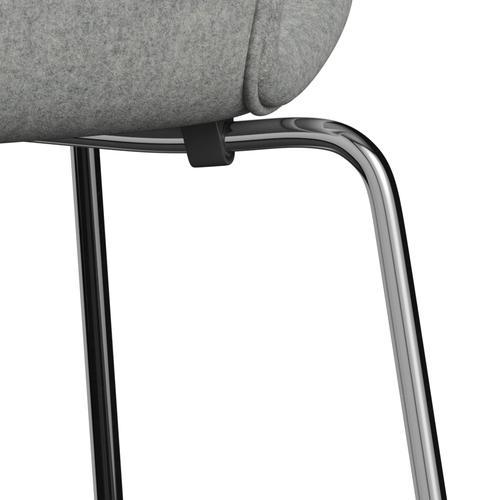 [product_category]-Fritz Hansen 3107 Chair Full Upholstery, Chrome/Divina Melange Light Grey-Fritz Hansen-3107FU-DIM120-CST-FRI-7