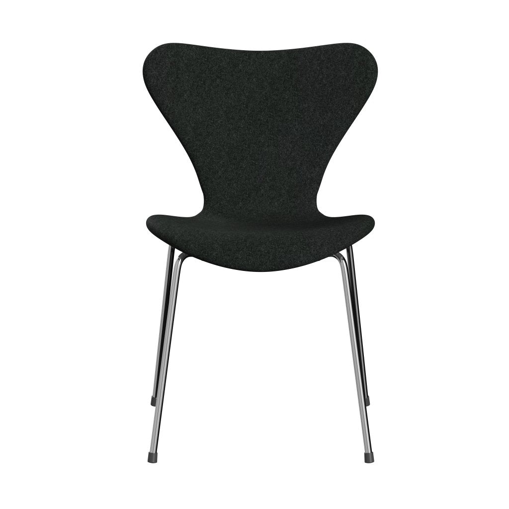 [product_category]-Fritz Hansen 3107 Chair Full Upholstery, Chrome/Divina Melange Salt & Pepper-Fritz Hansen-3107FU-DIM180-CST-FRI-1