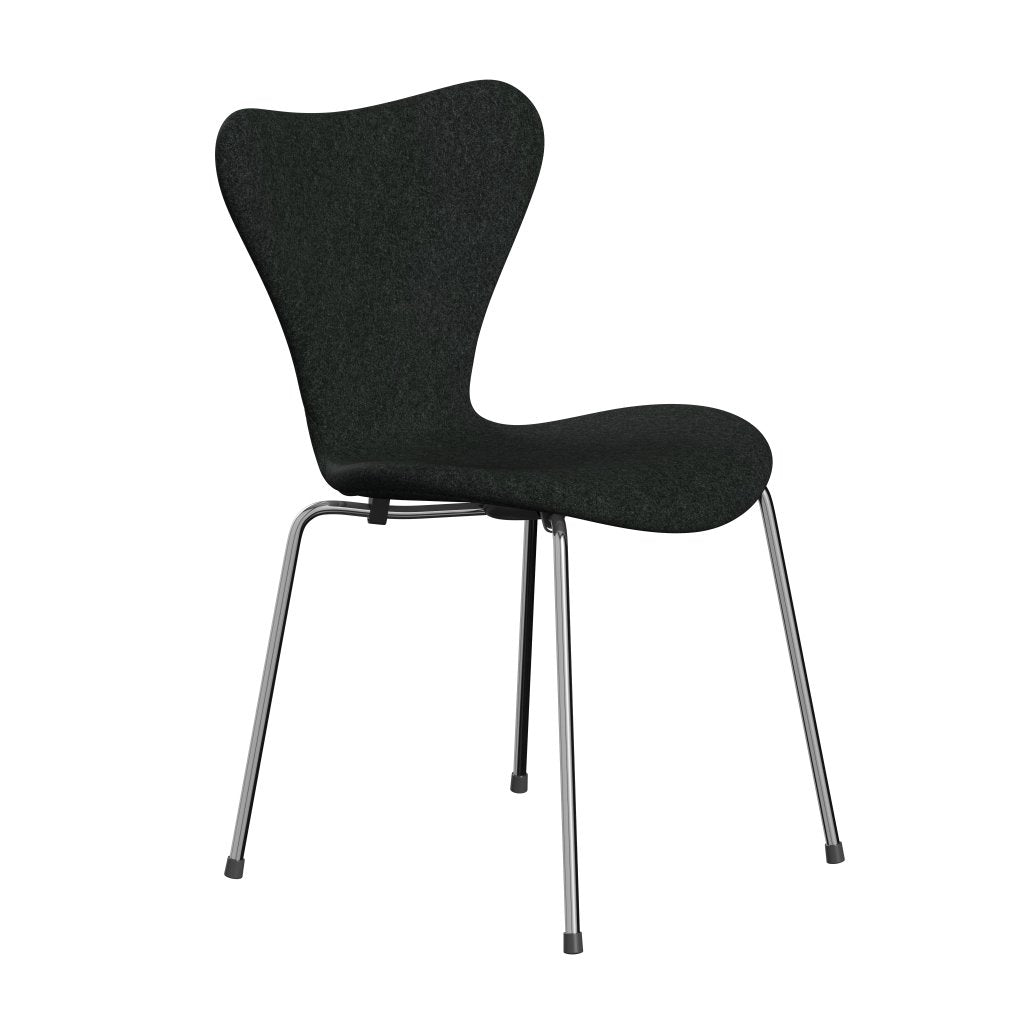 [product_category]-Fritz Hansen 3107 Chair Full Upholstery, Chrome/Divina Melange Salt & Pepper-Fritz Hansen-3107FU-DIM180-CST-FRI-2