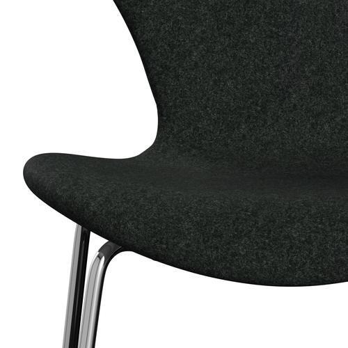 [product_category]-Fritz Hansen 3107 Chair Full Upholstery, Chrome/Divina Melange Salt & Pepper-Fritz Hansen-3107FU-DIM180-CST-FRI-6