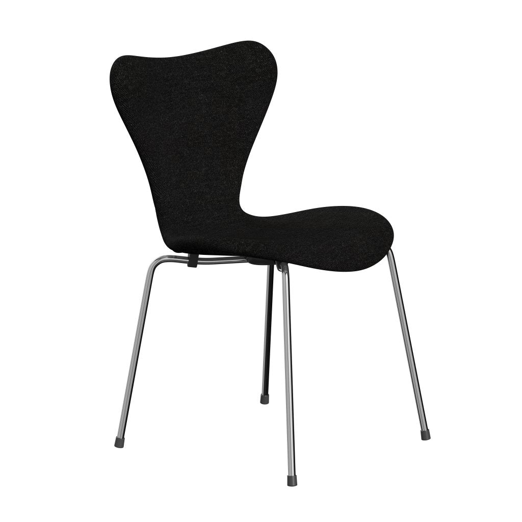 [product_category]-Fritz Hansen 3107 Chair Full Upholstery, Chrome/Hallingdal Charcoal-Fritz Hansen-3107FU-HAL180-CST-FRI-2
