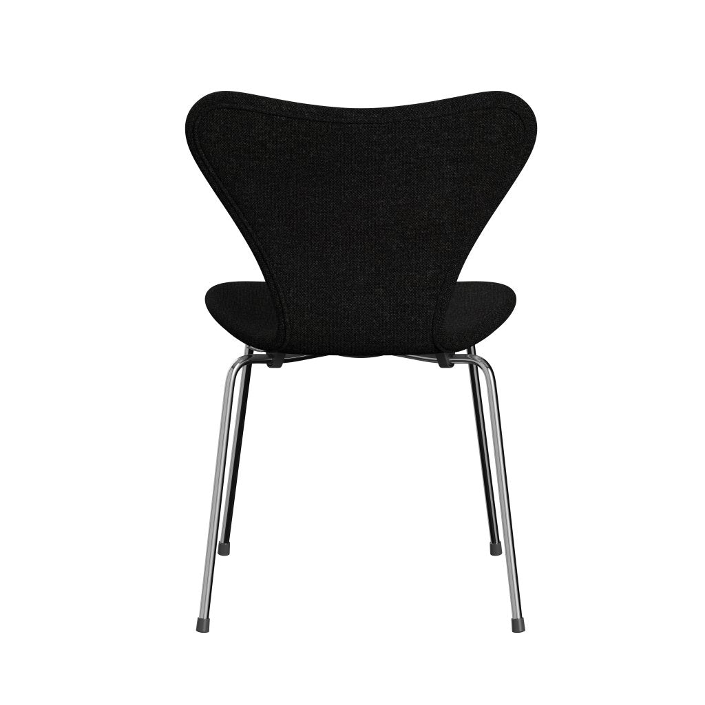 [product_category]-Fritz Hansen 3107 Chair Full Upholstery, Chrome/Hallingdal Charcoal-Fritz Hansen-3107FU-HAL180-CST-FRI-4