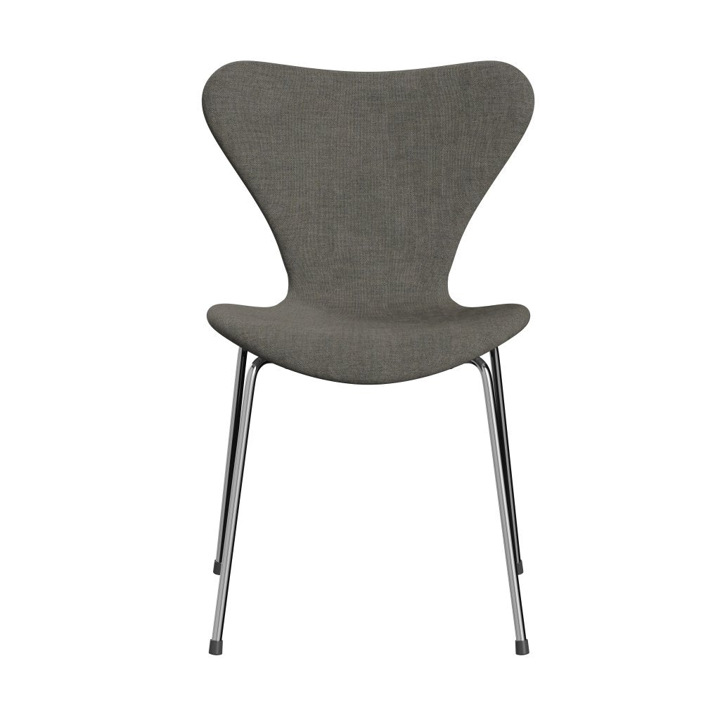 [product_category]-Fritz Hansen 3107 Chair Full Upholstery, Chrome/Remix Concrete-Fritz Hansen-3107FU-REM133-CST-FRI-1