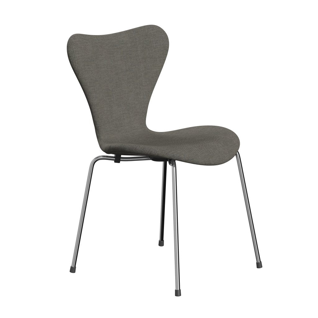 [product_category]-Fritz Hansen 3107 Chair Full Upholstery, Chrome/Remix Concrete-Fritz Hansen-3107FU-REM133-CST-FRI-2