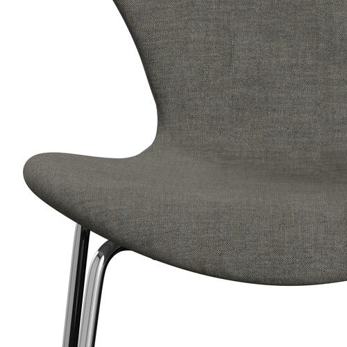 [product_category]-Fritz Hansen 3107 Chair Full Upholstery, Chrome/Remix Concrete-Fritz Hansen-3107FU-REM133-CST-FRI-6