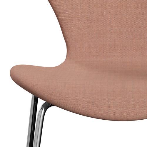[product_category]-Fritz Hansen 3107 Chair Full Upholstery, Chrome/Remix Pink Light/Pink-Fritz Hansen-3107FU-REM612-CST-FRI-6