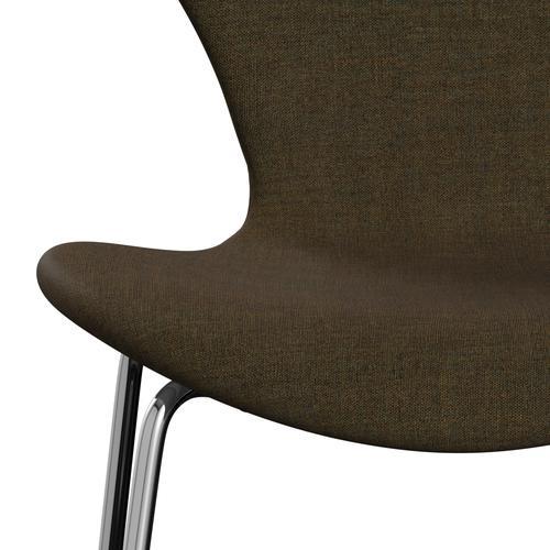 [product_category]-Fritz Hansen 3107 Chair Full Upholstery, Chrome/Remix Winter Green-Fritz Hansen-3107FU-REM954-CST-FRI-6