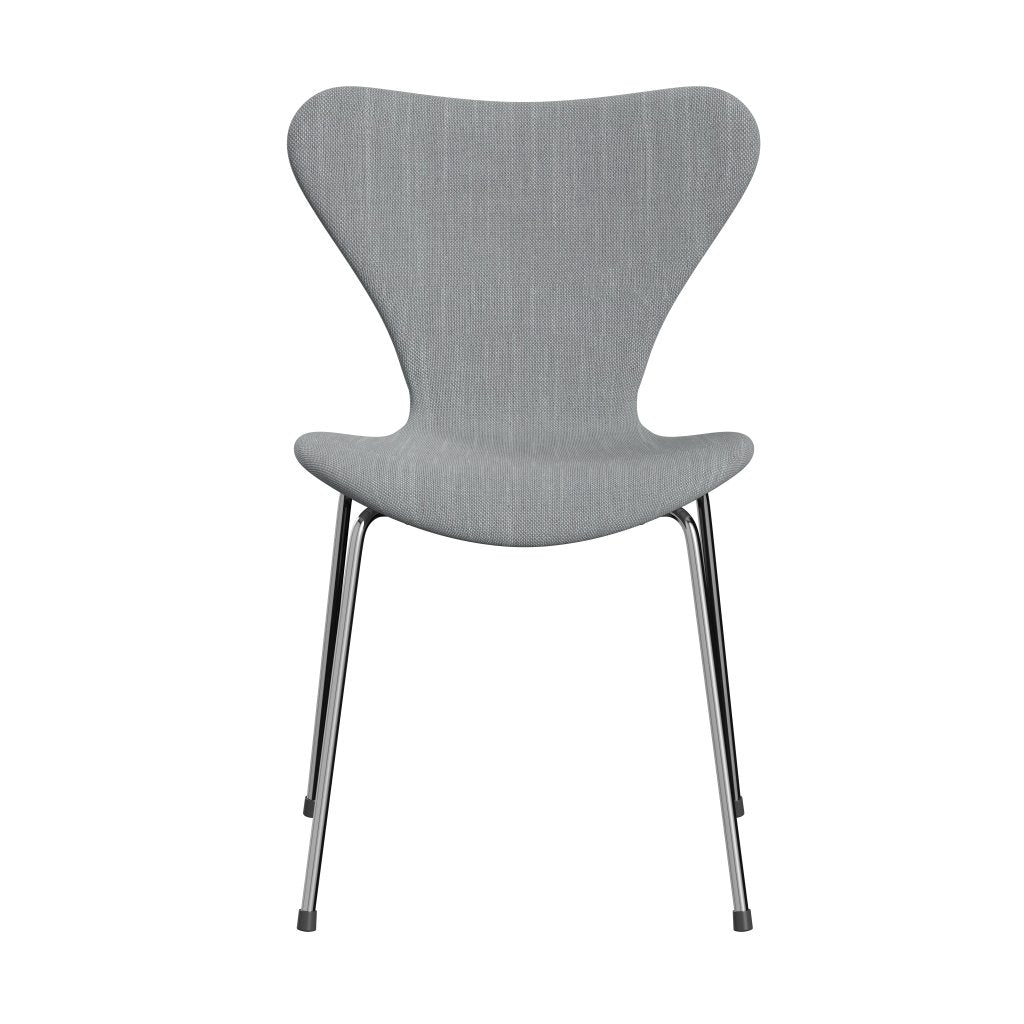 [product_category]-Fritz Hansen 3107 Chair Full Upholstery, Chrome/Sunniva 2 Light Grey/Light Blue-Fritz Hansen-3107FU-SV133-CST-FRI-1
