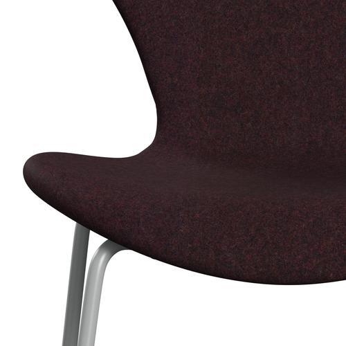 [product_category]-Fritz Hansen 3107 Chair Full Upholstery, Nine Grey/Divina Md Wine Red-Fritz Hansen-3107FU-DMD673-DRNIGR-FRI-6