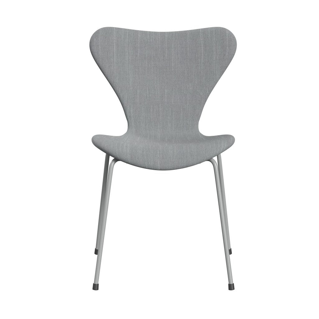 [product_category]-Fritz Hansen 3107 Chair Full Upholstery, Nine Grey/Sunniva 2 Light Grey/Light Blue-Fritz Hansen-3107FU-SV133-DRNIGR-FRI-1