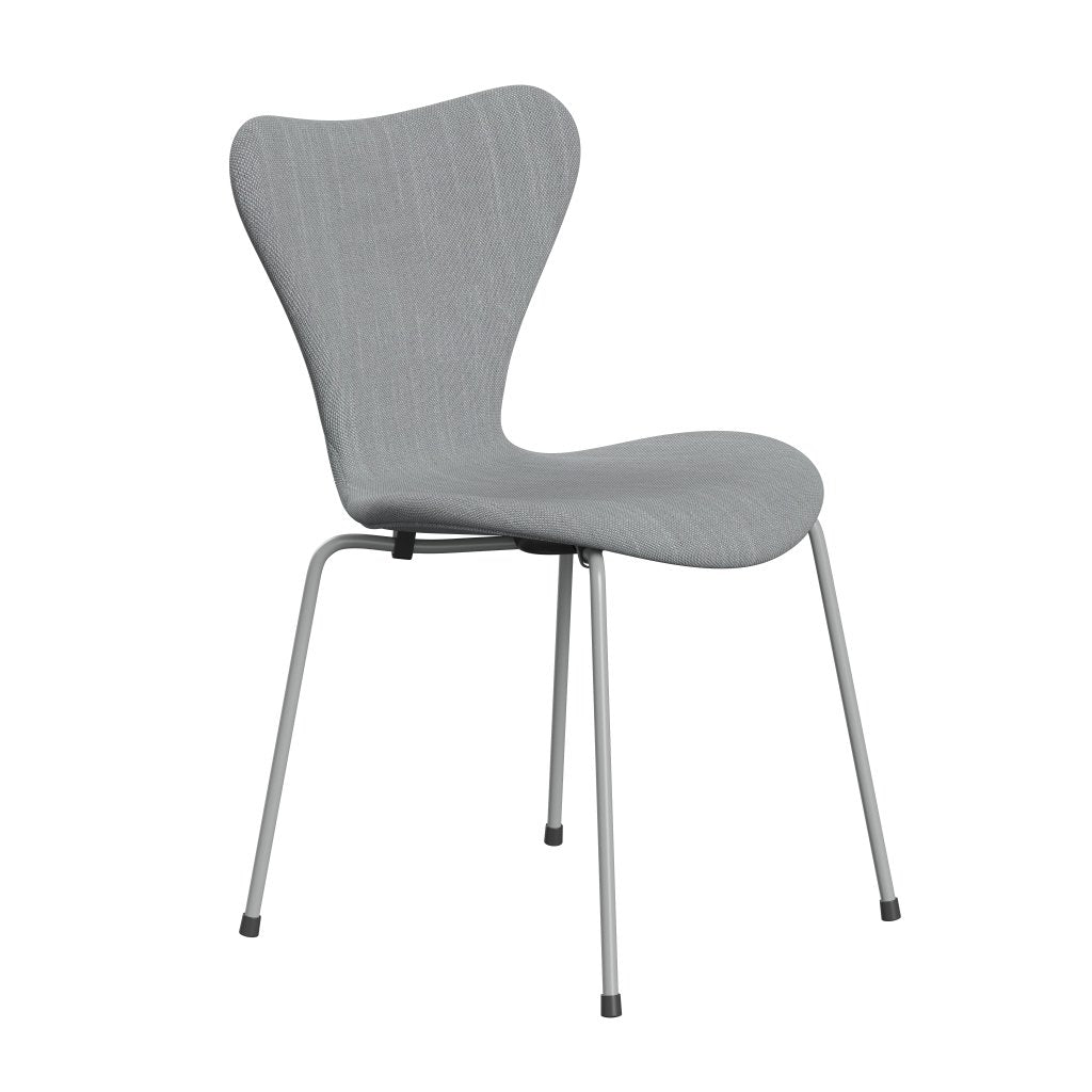 [product_category]-Fritz Hansen 3107 Chair Full Upholstery, Nine Grey/Sunniva 2 Light Grey/Light Blue-Fritz Hansen-3107FU-SV133-DRNIGR-FRI-2