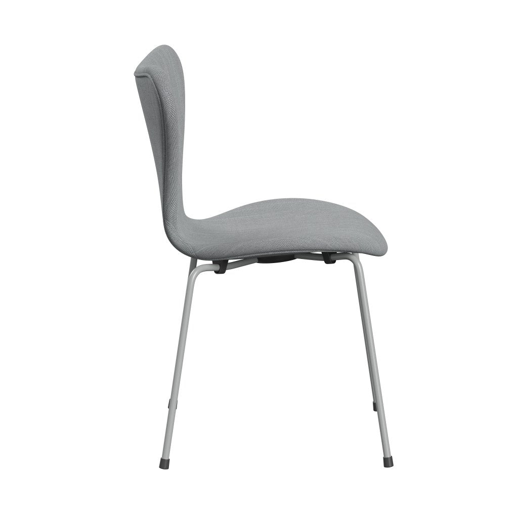 [product_category]-Fritz Hansen 3107 Chair Full Upholstery, Nine Grey/Sunniva 2 Light Grey/Light Blue-Fritz Hansen-3107FU-SV133-DRNIGR-FRI-3