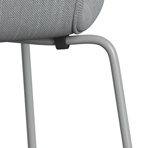 [product_category]-Fritz Hansen 3107 Chair Full Upholstery, Nine Grey/Sunniva 2 Light Grey/Light Blue-Fritz Hansen-3107FU-SV133-DRNIGR-FRI-7