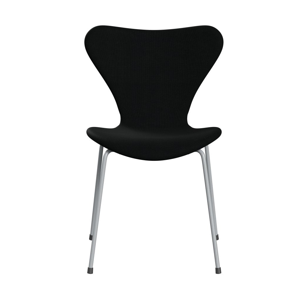 [product_category]-Fritz Hansen 3107 Chair Full Upholstery, Silver Grey/Fame Black-Fritz Hansen-3107FU-F60999-SIGREY-FRI-1