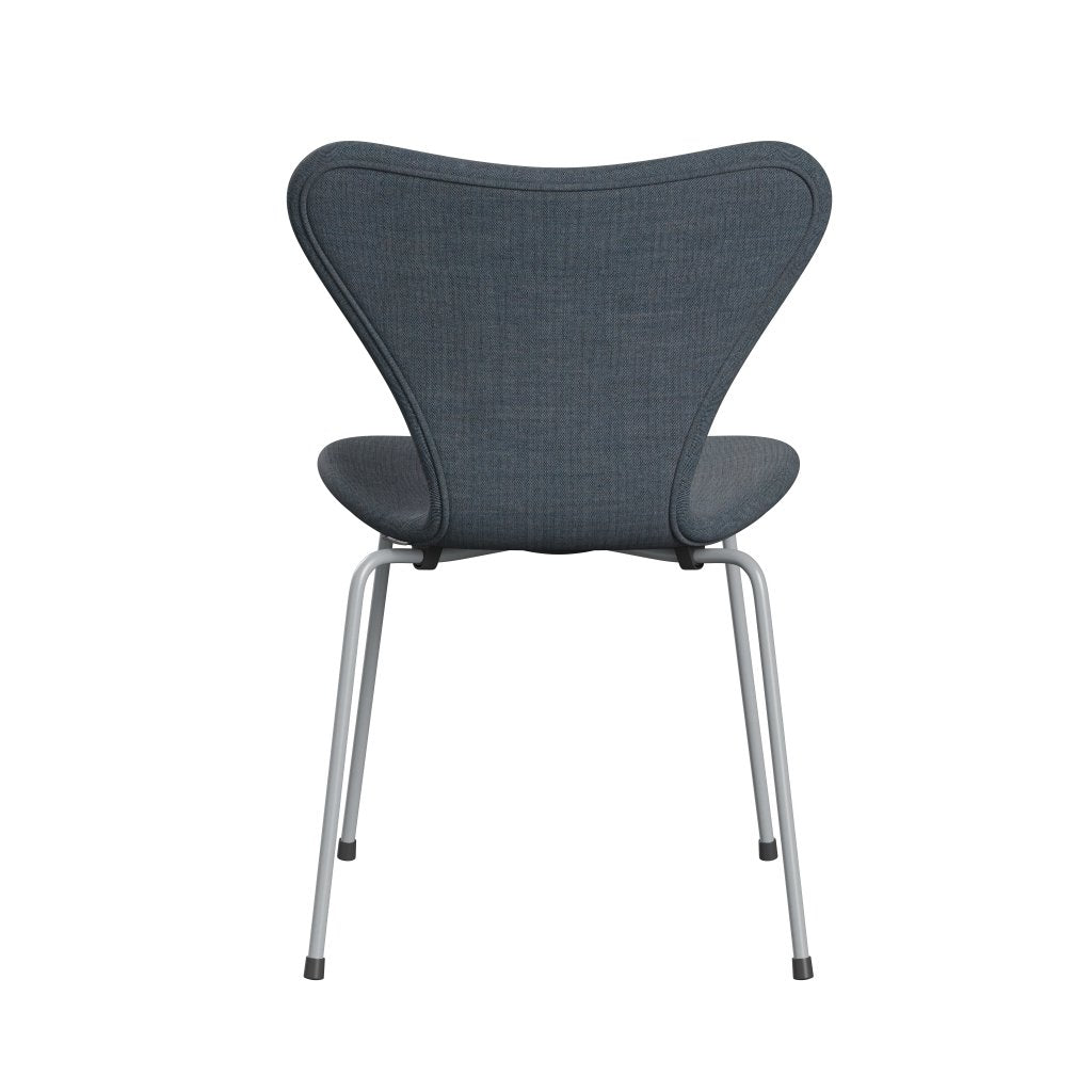 [product_category]-Fritz Hansen 3107 Chair Full Upholstery, Silver Grey/Remix Petrol Blue Dark-Fritz Hansen-3107FU-REM716-SIGREY-FRI-4
