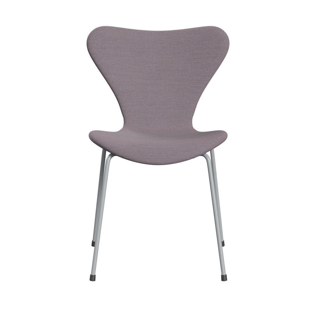 [product_category]-Fritz Hansen 3107 Chair Full Upholstery, Silver Grey/Steelcut Trio White/Violet-Fritz Hansen-3107FU-STR806-SIGREY-FRI-1