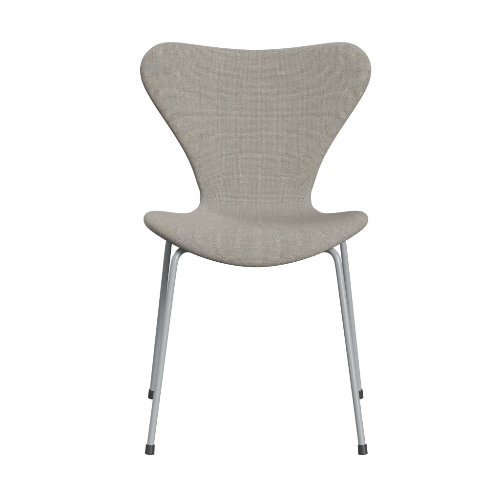 [product_category]-Fritz Hansen 3107 Chair Full Upholstery, Silver Grey/Sunniva 2 Beige-Fritz Hansen-3107FU-SV717-SIGREY-FRI-1