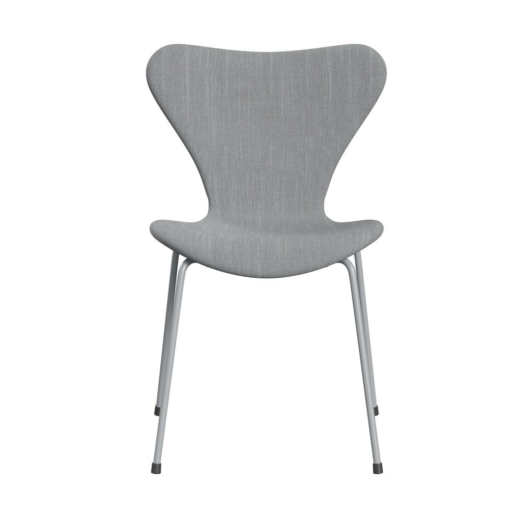 [product_category]-Fritz Hansen 3107 Chair Full Upholstery, Silver Grey/Sunniva 2 Light Grey/Light Blue-Fritz Hansen-3107FU-SV133-SIGREY-FRI-1
