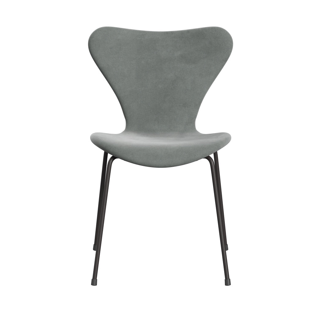 [product_category]-Fritz Hansen 3107 Chair Full Upholstery, Warm Graphite/Belfast Velvet Seal Grey-Fritz Hansen-3107FU-BEL139-WARGRA-FRI-1