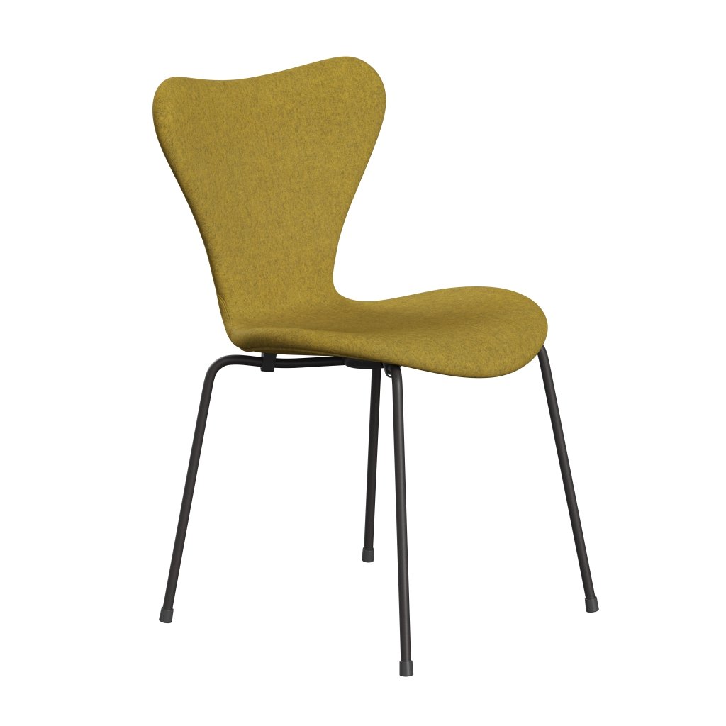 [product_category]-Fritz Hansen 3107 Chair Full Upholstery, Warm Graphite/Divina Melange Yellow-Fritz Hansen-3107FU-DIM427-WARGRA-FRI-2