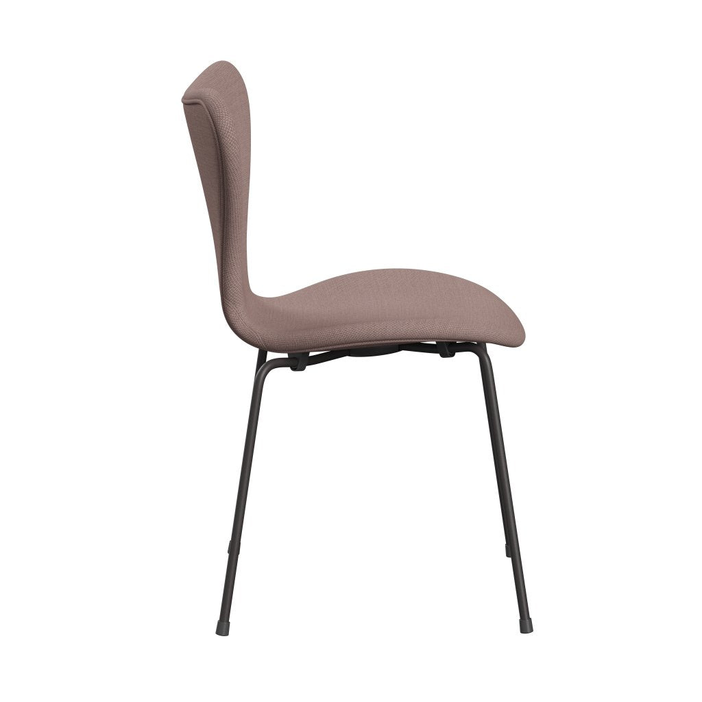 [product_category]-Fritz Hansen 3107 Chair Full Upholstery, Warm Graphite/Fiord Pink/Tan-Fritz Hansen-3107FU-FIO551-WARGRA-FRI-3