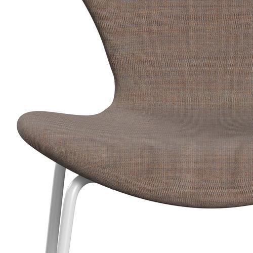 [product_category]-Fritz Hansen 3107 Chair Full Upholstery, White/Canvas Grey Sand-Fritz Hansen-3107FU-CA0244-DRWH-FRI-6