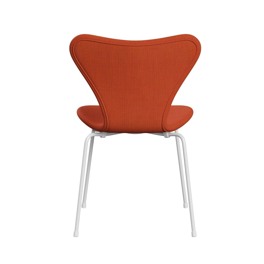 [product_category]-Fritz Hansen 3107 Chair Full Upholstery, White/Canvas Soft Orange-Fritz Hansen-3107FU-CA0546-DRWH-FRI-4