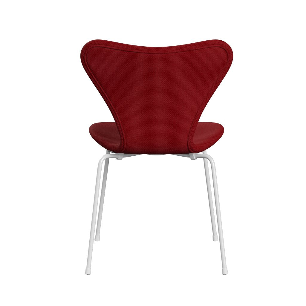 [product_category]-Fritz Hansen 3107 Chair Full Upholstery, White/Diablo Warm Red-Fritz Hansen-3107FU-DIA300-DRWH-FRI-4