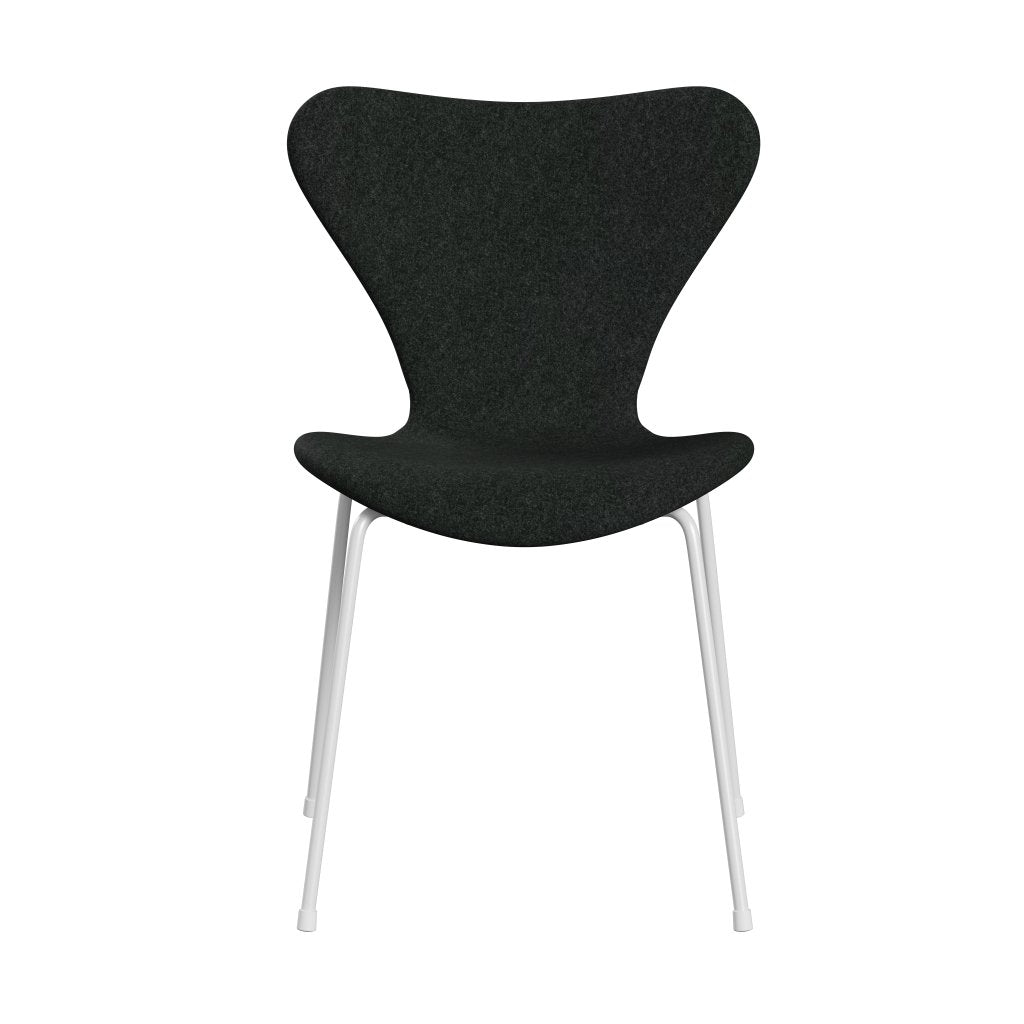 [product_category]-Fritz Hansen 3107 Chair Full Upholstery, White/Divina Melange Salt & Pepper-Fritz Hansen-3107FU-DIM180-DRWH-FRI-1