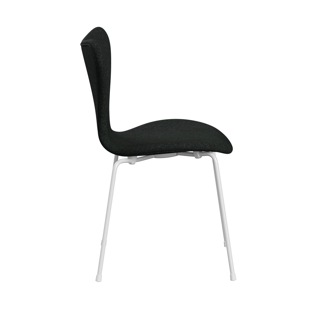 [product_category]-Fritz Hansen 3107 Chair Full Upholstery, White/Divina Melange Salt & Pepper-Fritz Hansen-3107FU-DIM180-DRWH-FRI-3
