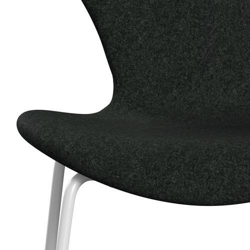 [product_category]-Fritz Hansen 3107 Chair Full Upholstery, White/Divina Melange Salt & Pepper-Fritz Hansen-3107FU-DIM180-DRWH-FRI-6