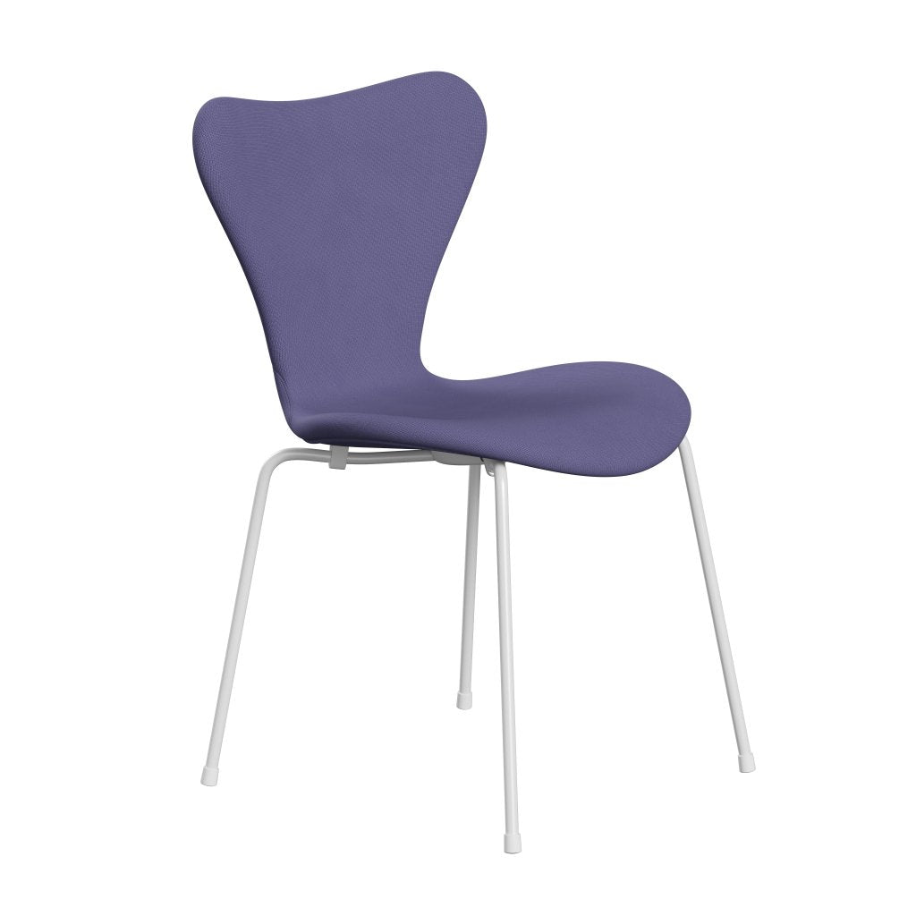 [product_category]-Fritz Hansen 3107 Chair Full Upholstery, White/Fame Blue Violet-Fritz Hansen-3107FU-F65081-DRWH-FRI-2