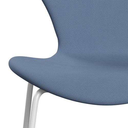 [product_category]-Fritz Hansen 3107 Chair Full Upholstery, White/Fame Grey Blue-Fritz Hansen-3107FU-F66130-DRWH-FRI-6