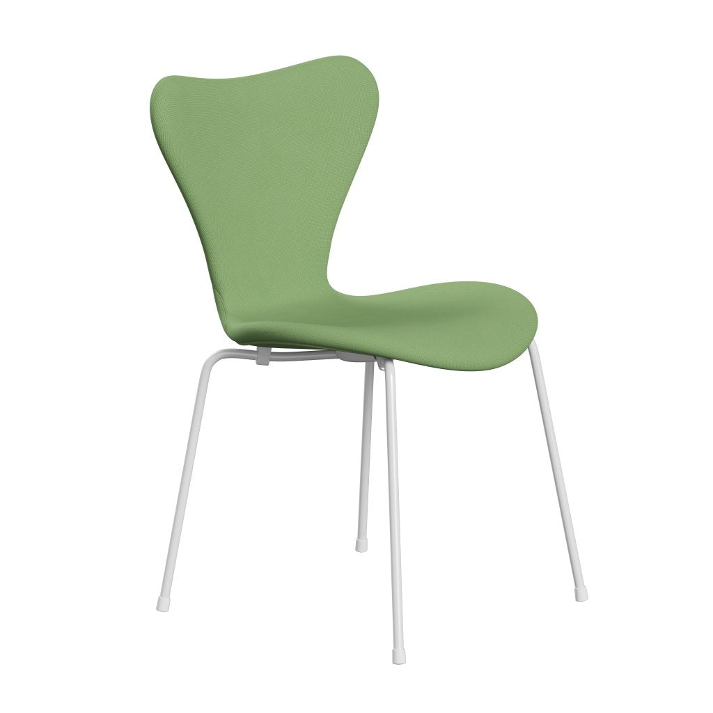 [product_category]-Fritz Hansen 3107 Chair Full Upholstery, White/Fame Light Green-Fritz Hansen-3107FU-F68147-DRWH-FRI-2