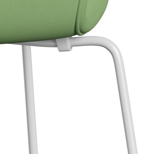 [product_category]-Fritz Hansen 3107 Chair Full Upholstery, White/Fame Light Green-Fritz Hansen-3107FU-F68147-DRWH-FRI-7