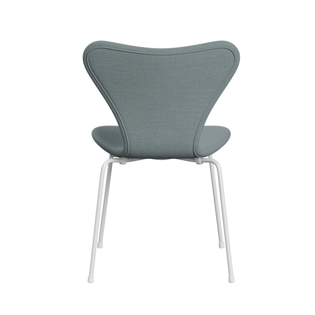 [product_category]-Fritz Hansen 3107 Chair Full Upholstery, White/Fiord Green/Blue/Stone-Fritz Hansen-3107FU-FIO821-DRWH-FRI-4