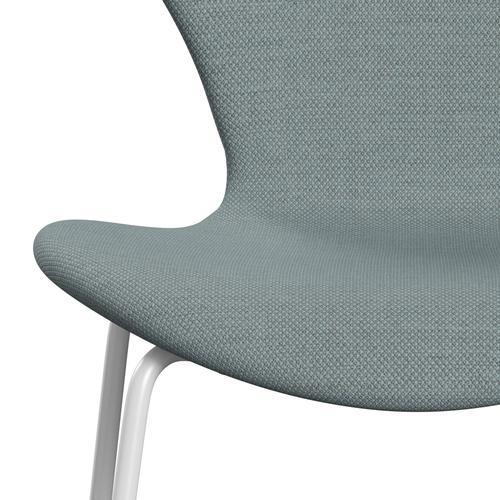 [product_category]-Fritz Hansen 3107 Chair Full Upholstery, White/Fiord Green/Blue/Stone-Fritz Hansen-3107FU-FIO821-DRWH-FRI-6