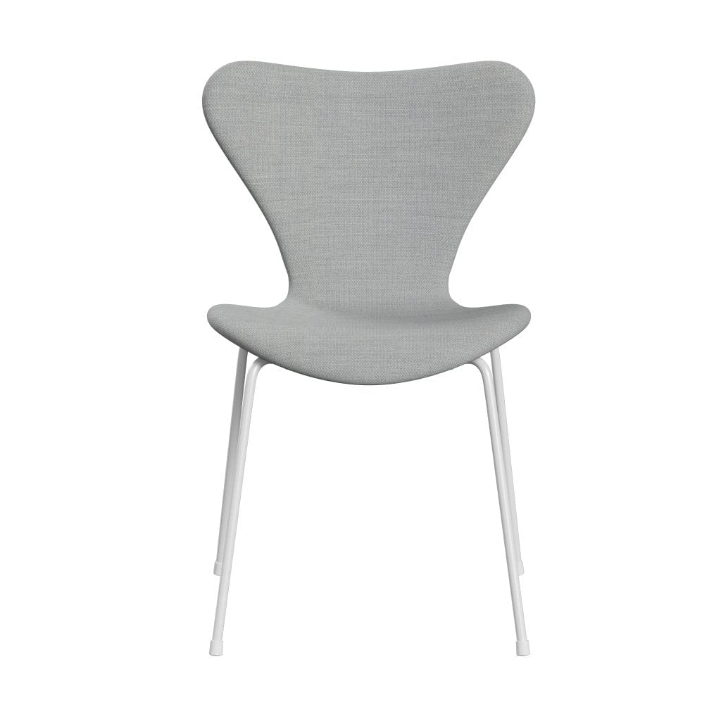 [product_category]-Fritz Hansen 3107 Chair Full Upholstery, White/Fiord Grey/Medium Grey-Fritz Hansen-3107FU-FIO121-DRWH-FRI-1