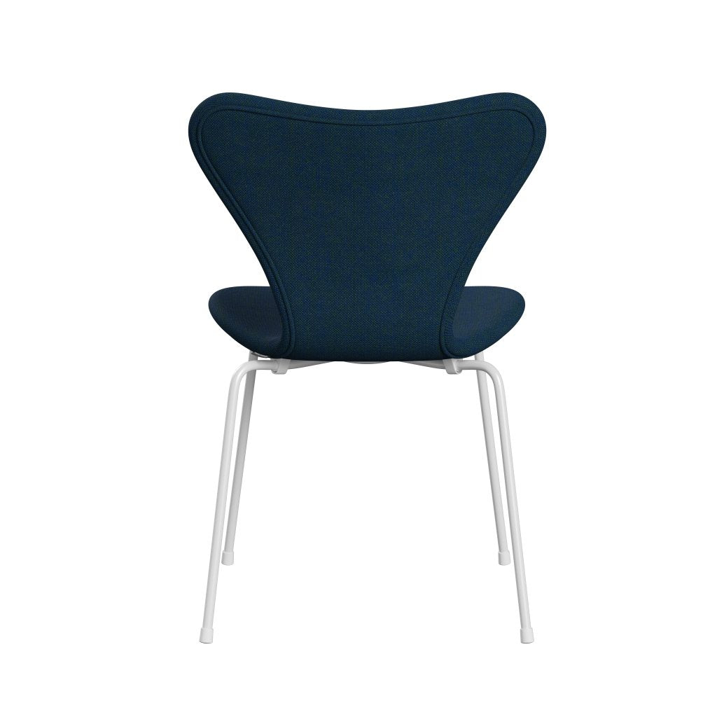 [product_category]-Fritz Hansen 3107 Chair Full Upholstery, White/Hallingdal Blue/Green-Fritz Hansen-3107FU-HAL890-DRWH-FRI-4