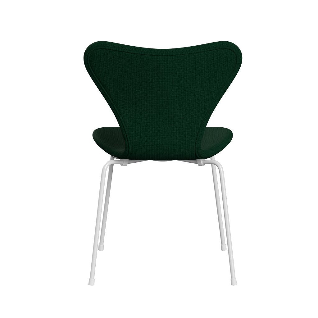 [product_category]-Fritz Hansen 3107 Chair Full Upholstery, White/Hallingdal Bottle Green-Fritz Hansen-3107FU-HAL944-DRWH-FRI-4