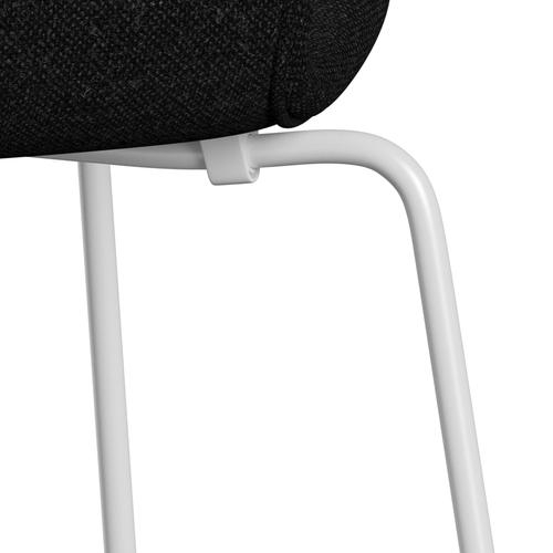 [product_category]-Fritz Hansen 3107 Chair Full Upholstery, White/Hallingdal Charcoal-Fritz Hansen-3107FU-HAL180-DRWH-FRI-7