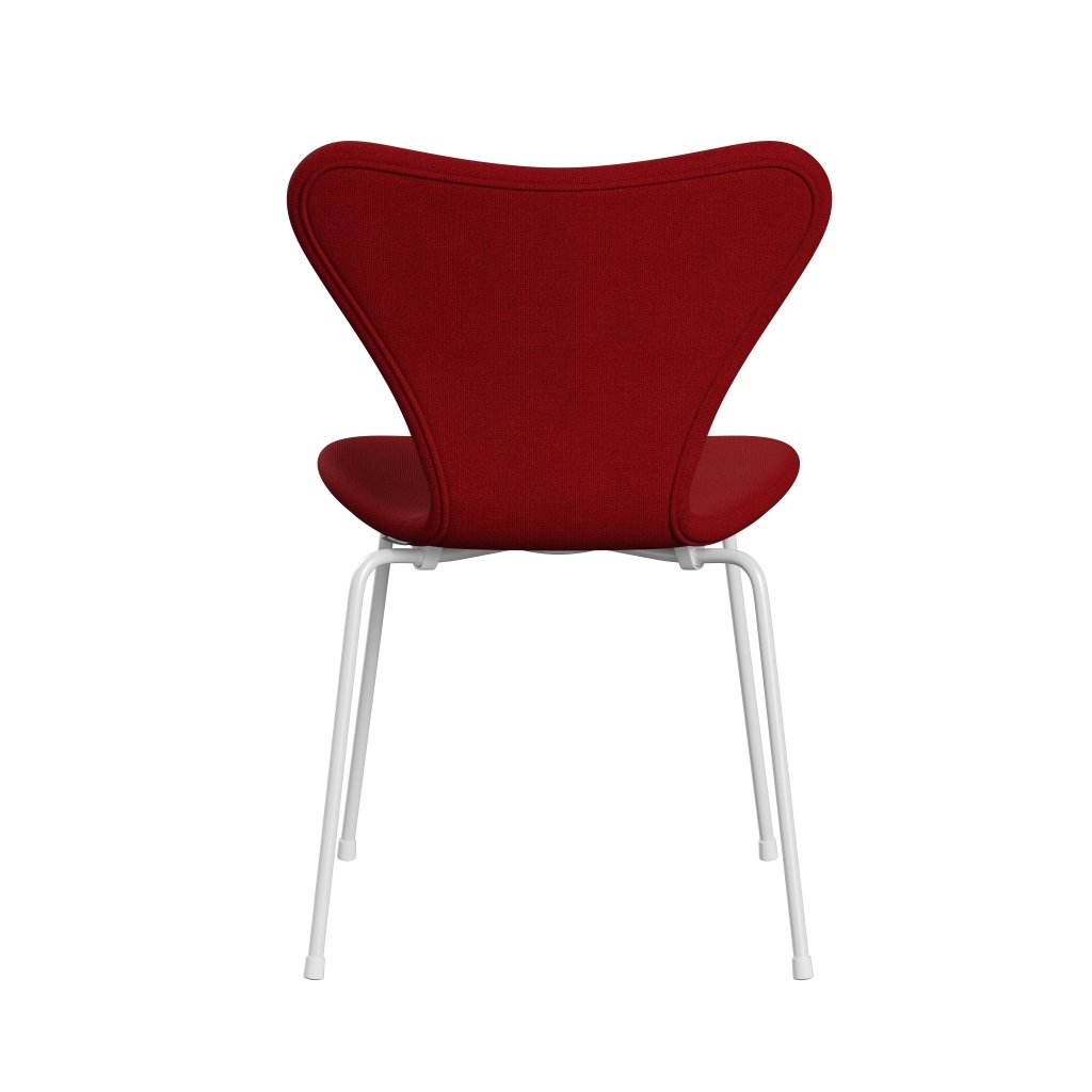 [product_category]-Fritz Hansen 3107 Chair Full Upholstery, White/Hallingdal Classic Red-Fritz Hansen-3107FU-HAL674-DRWH-FRI-4