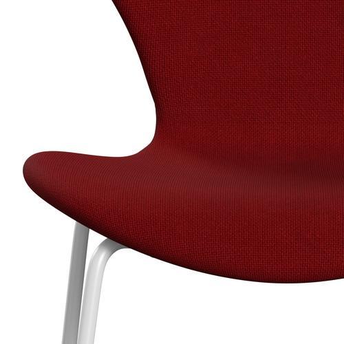 [product_category]-Fritz Hansen 3107 Chair Full Upholstery, White/Hallingdal Red (Hal657)-Fritz Hansen-3107FU-HAL657-DRWH-FRI-6
