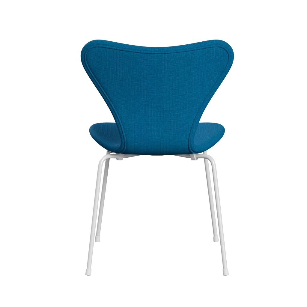 [product_category]-Fritz Hansen 3107 Chair Full Upholstery, White/Hallingdal Turquoise-Fritz Hansen-3107FU-HAL850-DRWH-FRI-4