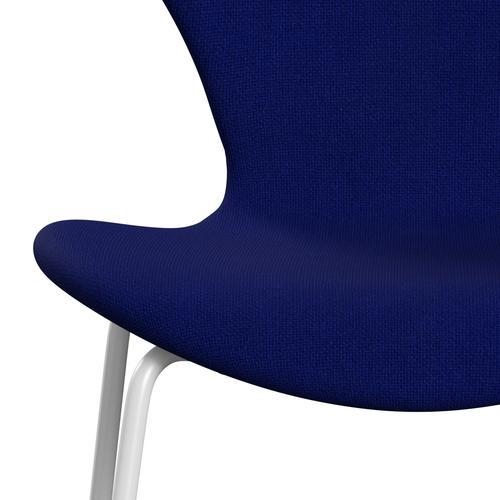 [product_category]-Fritz Hansen 3107 Chair Full Upholstery, White/Hallingdal Ultra Marine-Fritz Hansen-3107FU-HAL753-DRWH-FRI-6